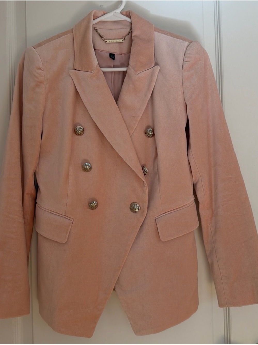 WHBM velvet light pink studio blazer size 00